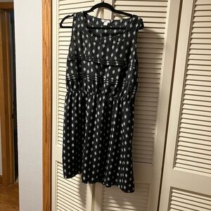 Black diamond pattern mini sundress